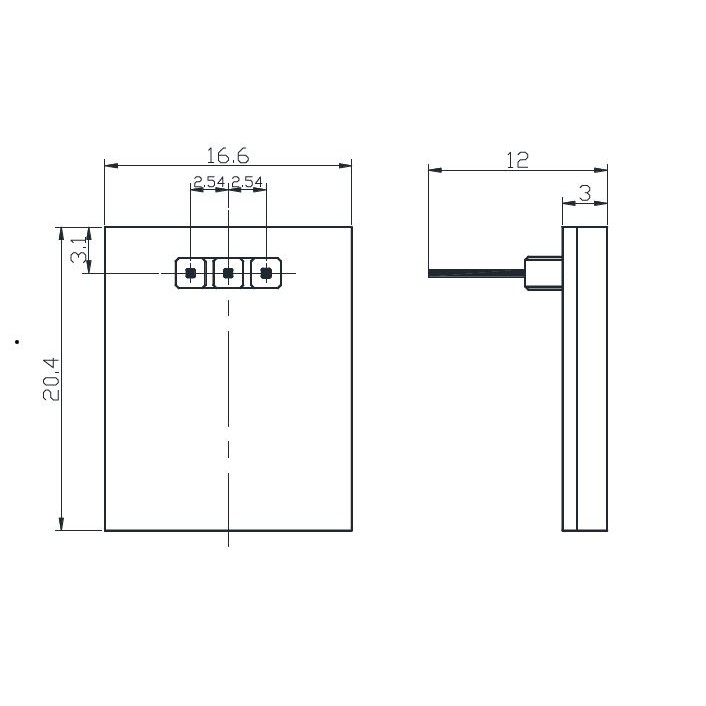 Module cảm ứng điện dung tích hợp đèn nền xanh HTTM - TH054