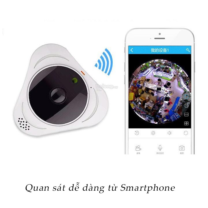 Camera VR 360 độ HD 960P công nghệ VR quan sát rộng - dùng ứng dụng Yoosee (có hồng ngoại)