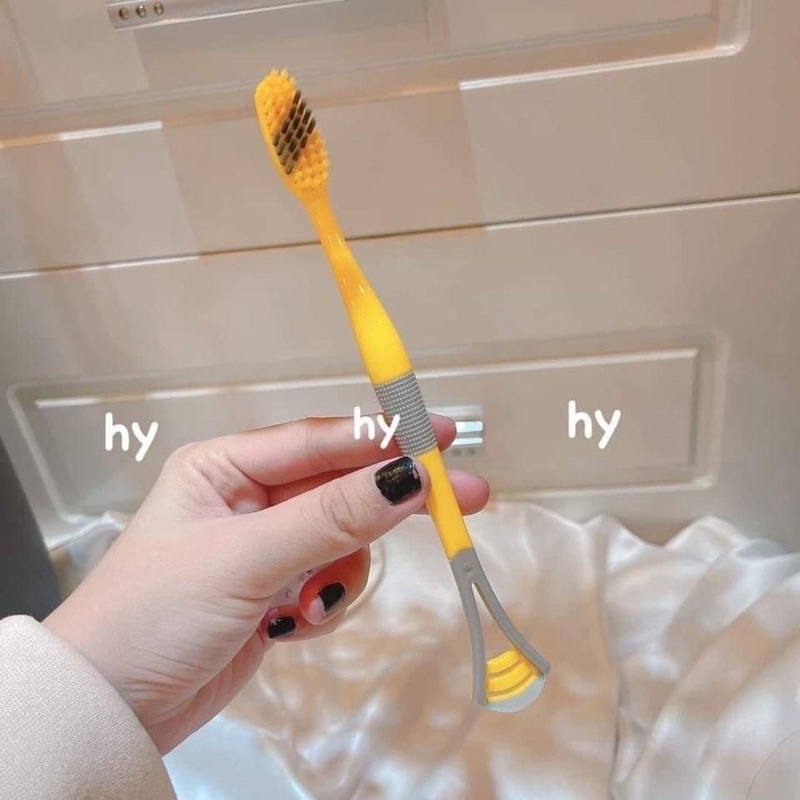 Set hộp 8 bàn chải đánh răng 2 đầu lông mềm 2 in 1 kèm cạo lưỡi G.duck