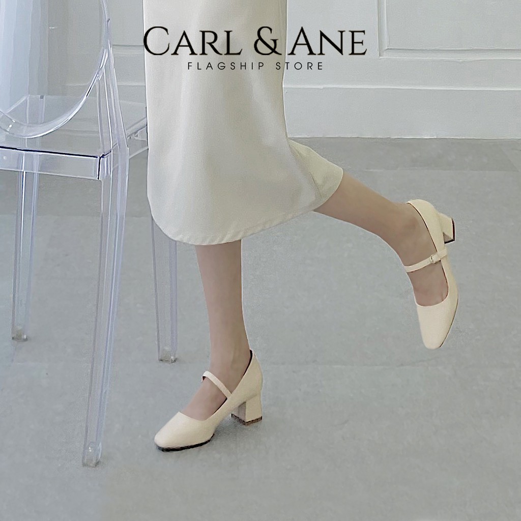 Carl &amp; Ane - [Form lớn lùi 1 size] Giày cao gót 5cm màu bò _ CP003