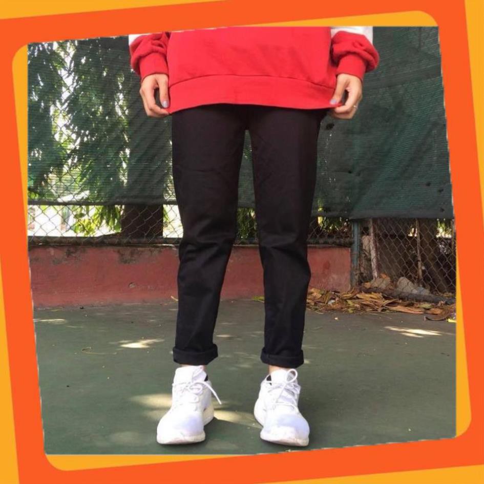 Quần BASIC PANTS KAKI 💖Siêu rẻ💖 màu ĐEN UNISEX NAM NỮ CỰC ĐẸP GIÁ RẺ