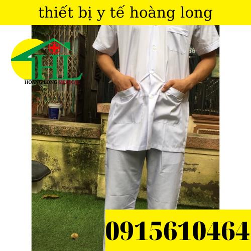 Bộ Quần Áo Blouse (Blue) Y Tá Nam Cộc Tay Dáng Ngắn