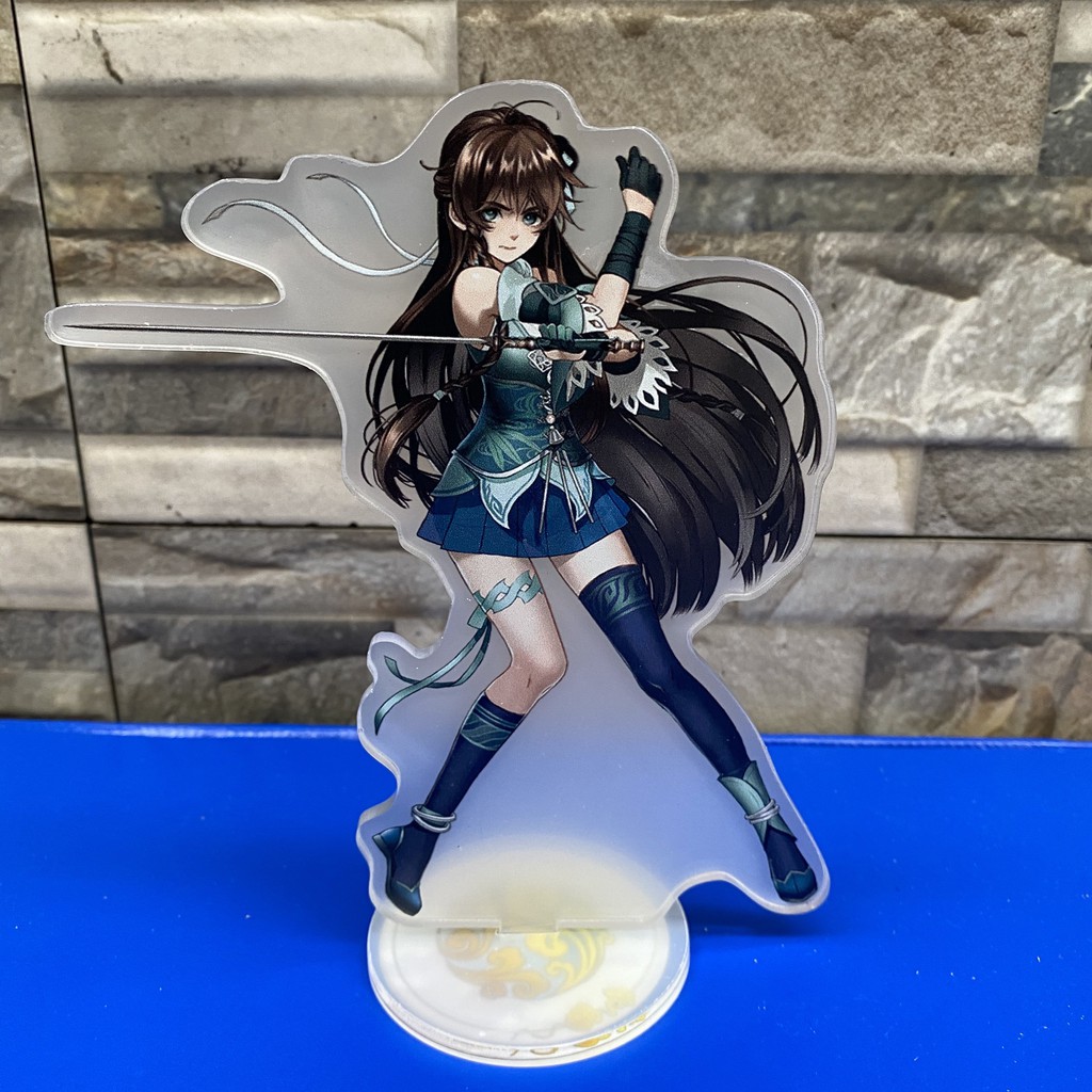 (1M) Standee CÔ GÁI ĐỒ XANH Tượng Acrylic Anime mica chibi trang trí trưng bày mô hình