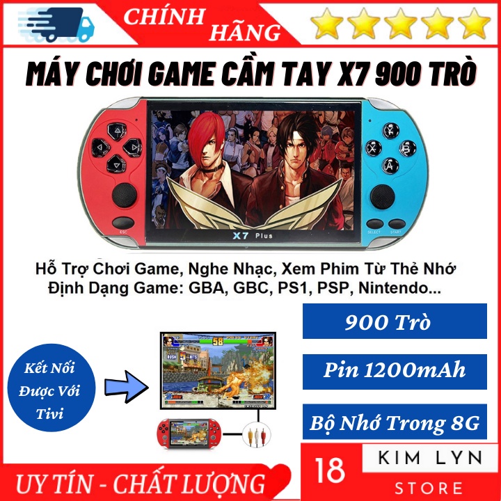 ◐♤Máy chơi game cầm tay X7 màn hình 4.8 inch 8G 900 trò💥chơi game, nghe nhạc, đọc sách, xem phim🔰Bảo hành 12 tháng