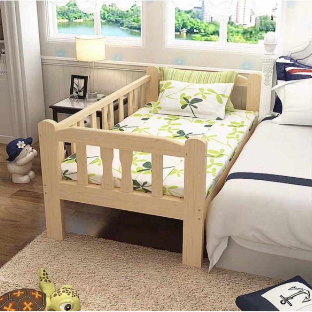 nôi cũi cho bé , giường cũi gỗ thông cho bé kích thước 150 * 70 * 40 cm 3 mặt