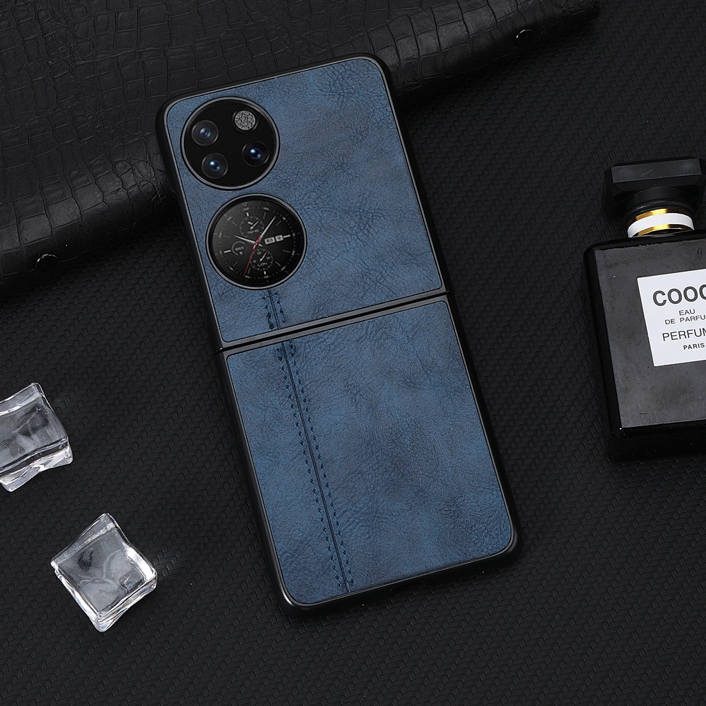 Bao Da Điện Thoại Phong Cách Retro Kèm Ngăn Đựng Thẻ Cho Huawei P50 pocket