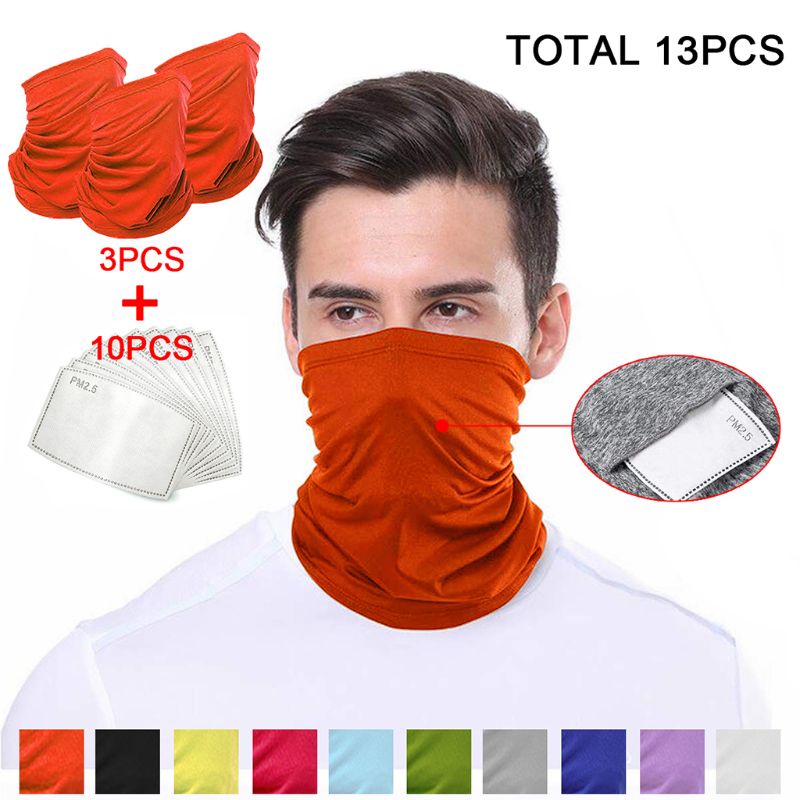 Set 3 khẩu trang chống nắng PM2.5 kèm 10 tấm lọc màu trơn tiện dụng cho nam và nữ
 | BigBuy360 - bigbuy360.vn