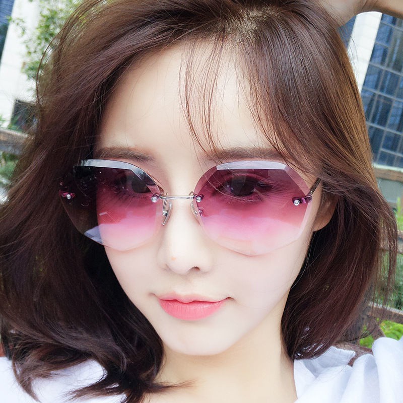 Kính mát kính râm không gọng đa giác thời trang dành cho nữ | BigBuy360 - bigbuy360.vn