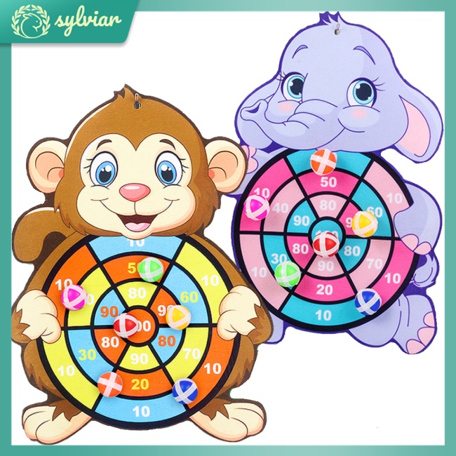 Bộ Đồ Chơi Phi Tiêu Dính Bóng Vui Nhộn Cho Bé Chơi Thể Thao Trong Nhà / Ngoài Trời