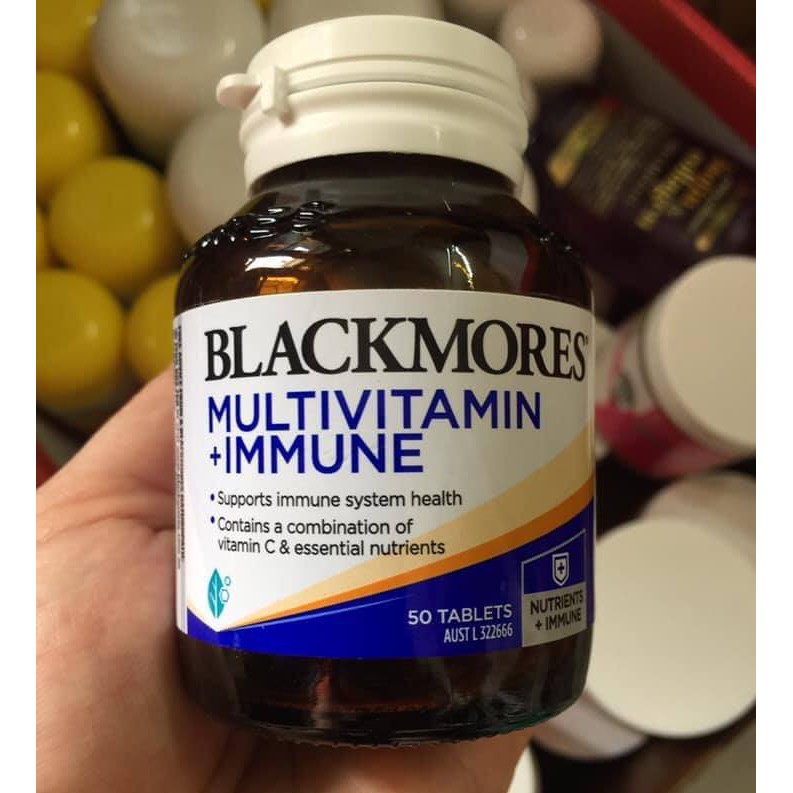 Viên uống Vitamin Tổng Hợp và Tăng Hệ Miễn Dịch BLACKMORES MULTIVITAMIN + IMMUNE 50 Tablets