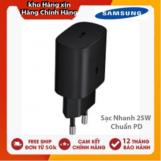 Củ Sạc Nhanh Samsung 25W Chuẩn PD Cho A70 - Hàng Chính Hãng