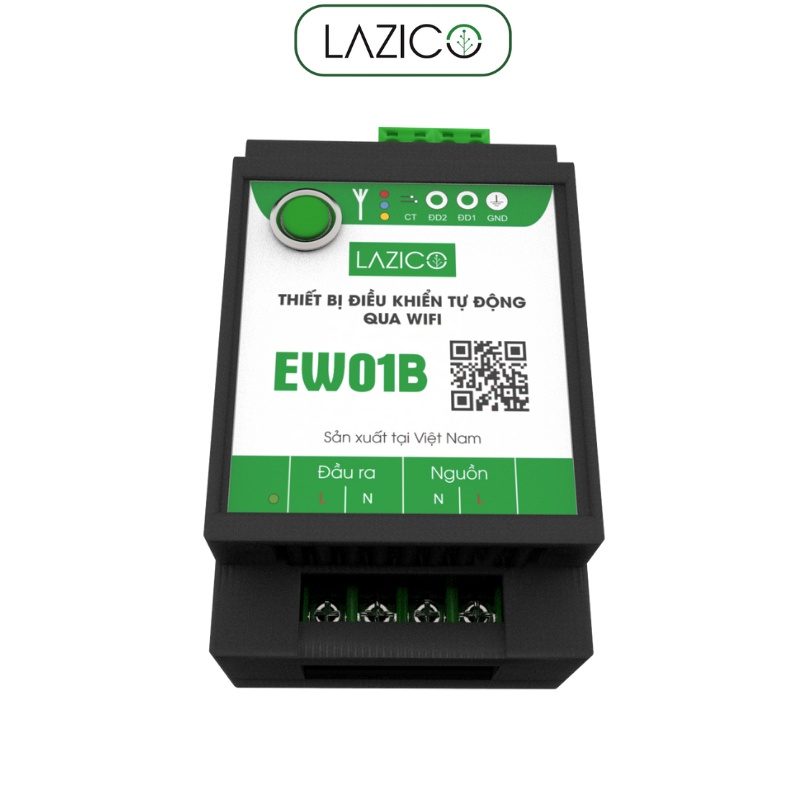Điều khiển từ xa máy bơm 220V qua wifi bằng điện có cảnh báo cạn nước, báo áp suất cao LAZICO EW01B