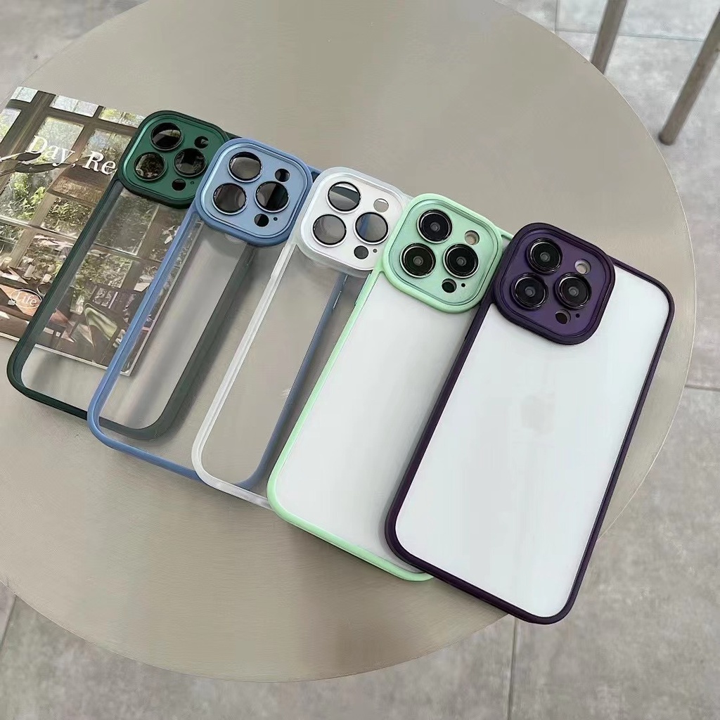 Ốp Điện Thoại iPhone 14 plus 13 12 11 Pro max case ốp lưng điện thoại iphone 14 promax Silicon acrylic Cứng Trong Suốt Chống Sốc Bảo Vệ camera Sang Trọng Cho