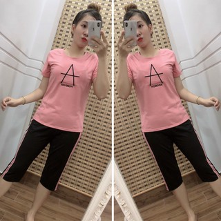 Đồ Bộ Thun Quần Lửng Phối Viền