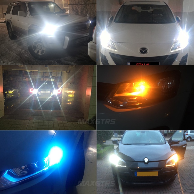 Set 2 bóng đèn MAXGTRS T10 W5W LED 3030 SMD 168 194 12V nhiều màu sắc tùy chọn hỗ trợ đọc sách dành cho xe hơi