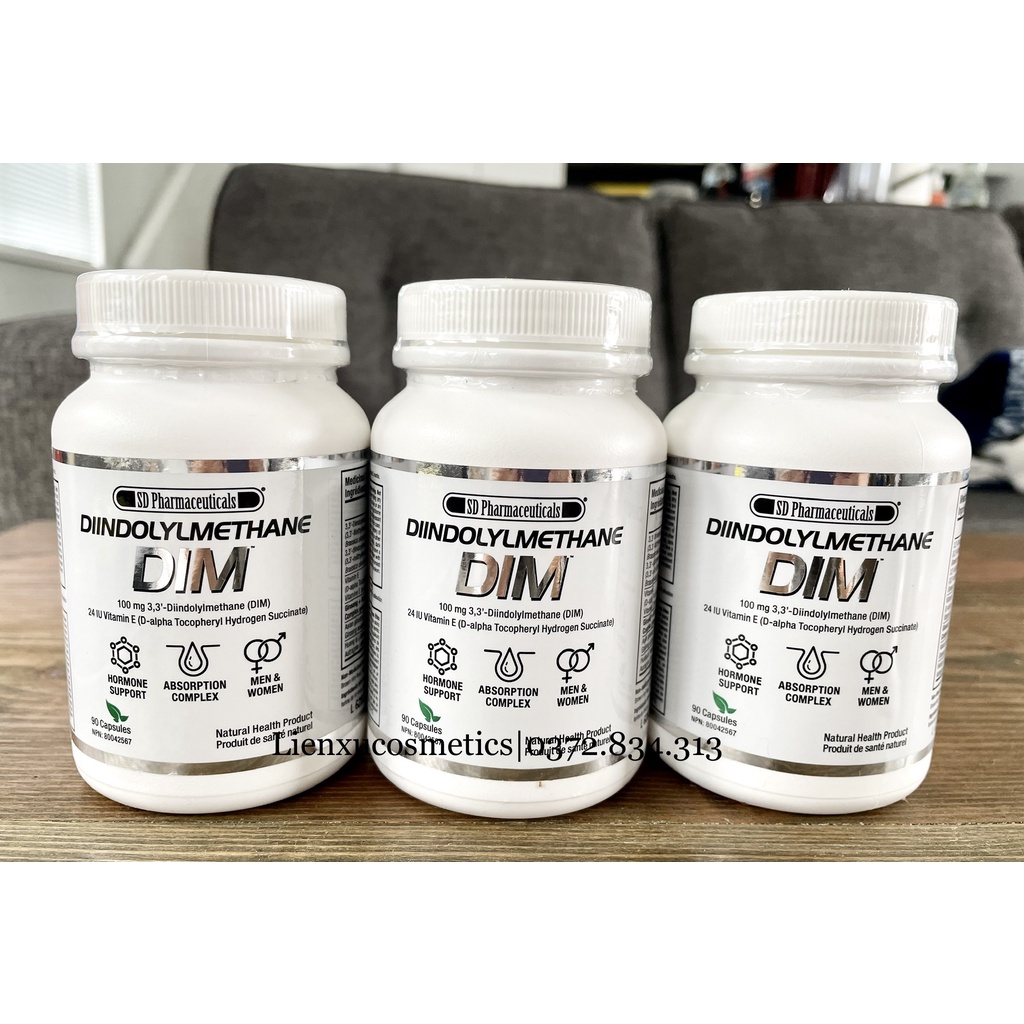 Viên uống DIM SD Pharmaceutical 90 viên; hsd T9/2025; made in Canada