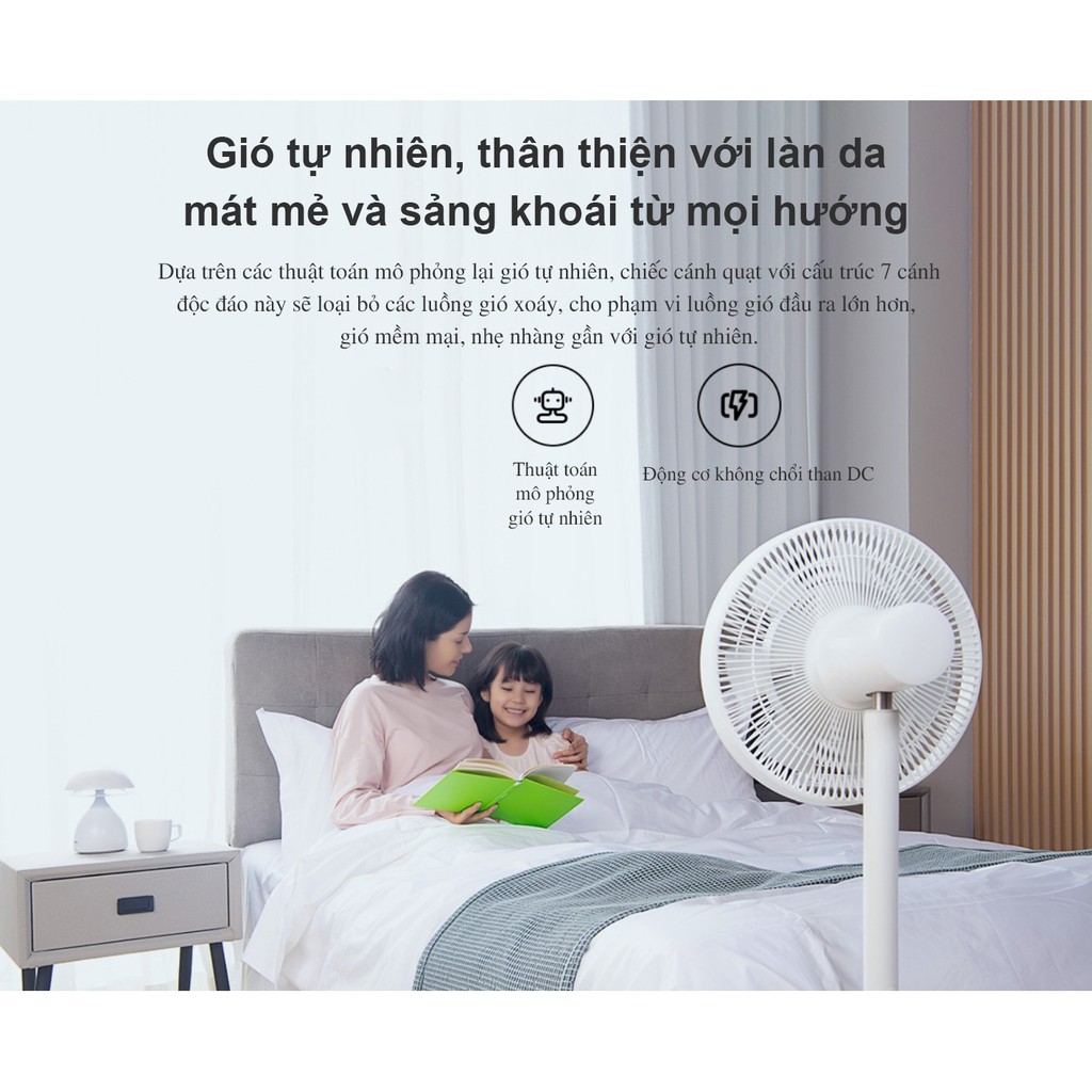  Quạt đứng thông minh tích điện Mi Smart Standing Fan Pro bản quốc tế