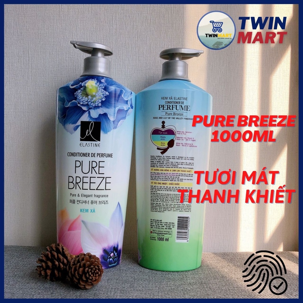 [ĐƠN 299K TẶNG DẦU GỘI 36K] Date xa 2024 Dầu xả Elastine dưỡng tóc hương nước hoa Pure Breeze - thương hiệu Hàn Quốc