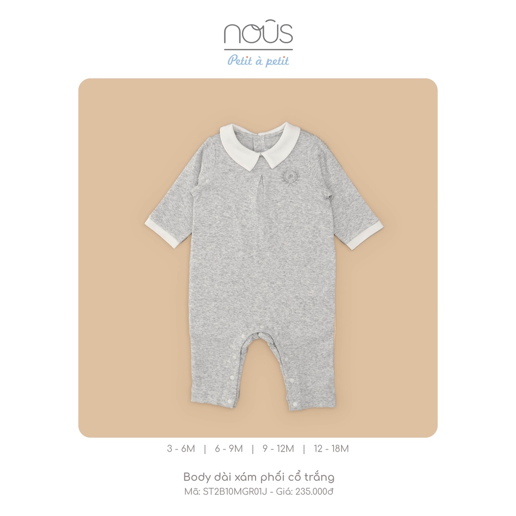 Body dài Nous nhiều mẫu - Chất liệu Nu Petit- Cho bé từ 0-9m