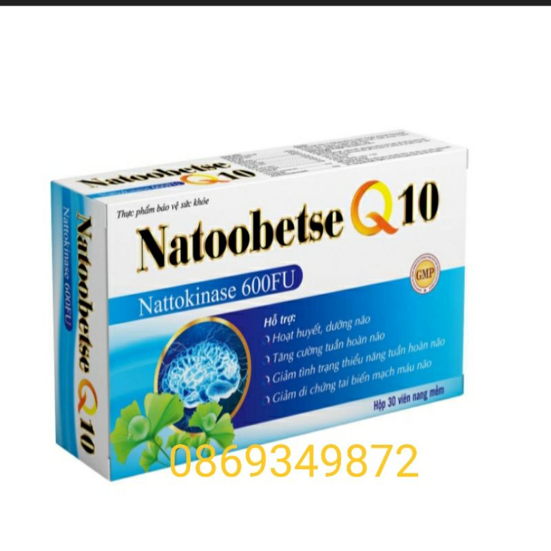Hoạt huyết dưỡng não NATTO BEST Q10 - NATTOKINASE 600FU ngăn ngừa nguy cơ tai biến mạch máu não