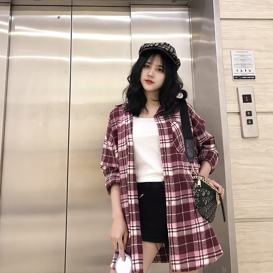 [Hàng cao cấp] Áo Sơ Mi Caro Unisex Chất liệu Dày Dặn, May Kỹ Chi Tiết, Fom Áo Chuẩn Hàn Quốc, Nam Nữ Đều Mặc Được
