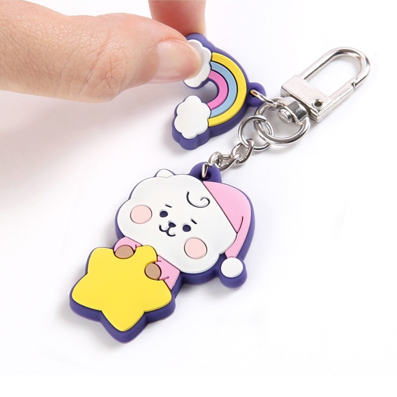 Bts Bt21 Móc Khóa Silicon Hình Bt21 Dễ Thương