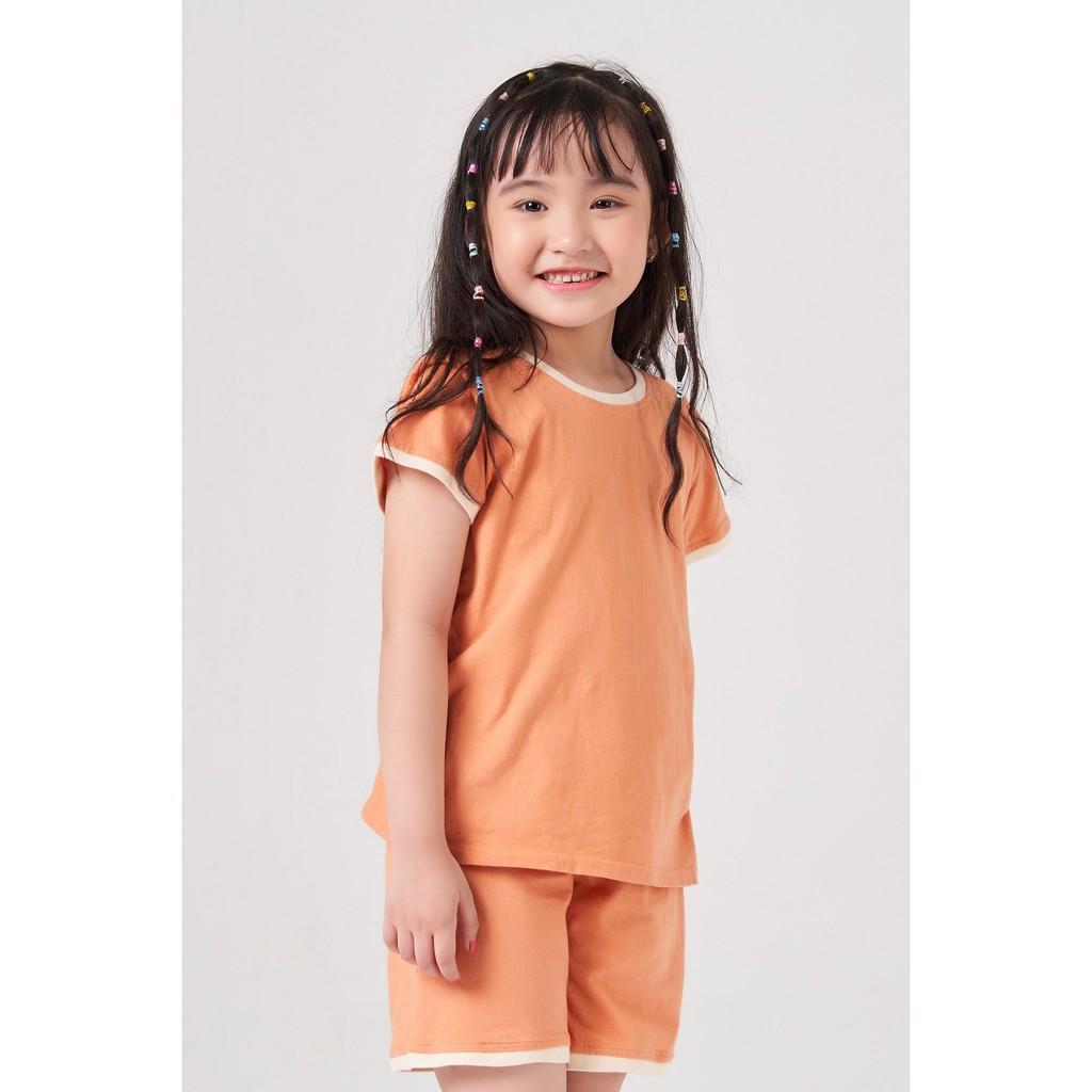 Bộ Quần Áo Cộc Tay Trơn K's Closet Không Hình In Cho Bé Trai Và Bé Gái (2 - 9 Tuổi) E044ONS TM/ E015ONS