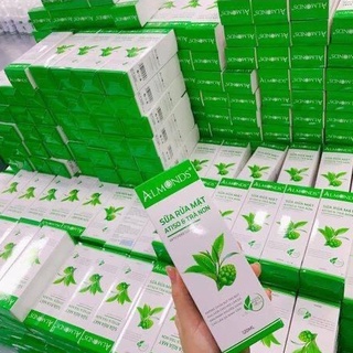 SỮA RỬA MẶT ATISO TRÀ NON ALMONDS 120ML(kèm đầu cọ)