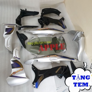 Dàn áo xe JUPITER V   nhựa ABS cao cấp màu Bạc [CÓ TEM] Bộ nhựa xe Jupiter V