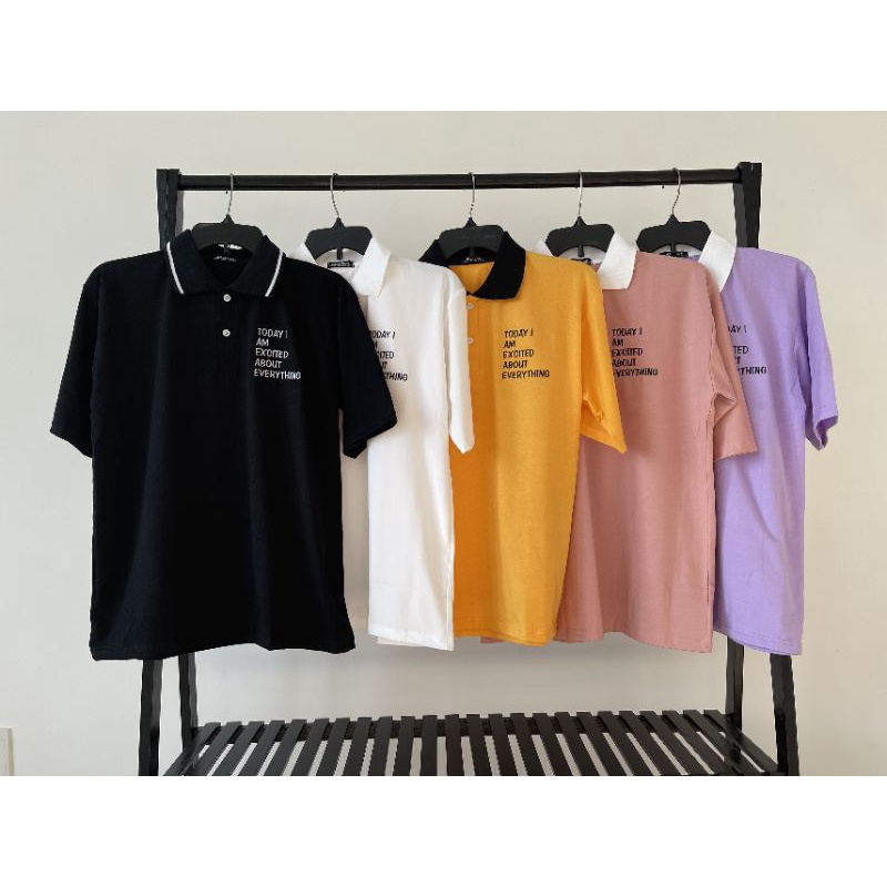 Áo Polo % Hình Thật B'teen unisex today i am