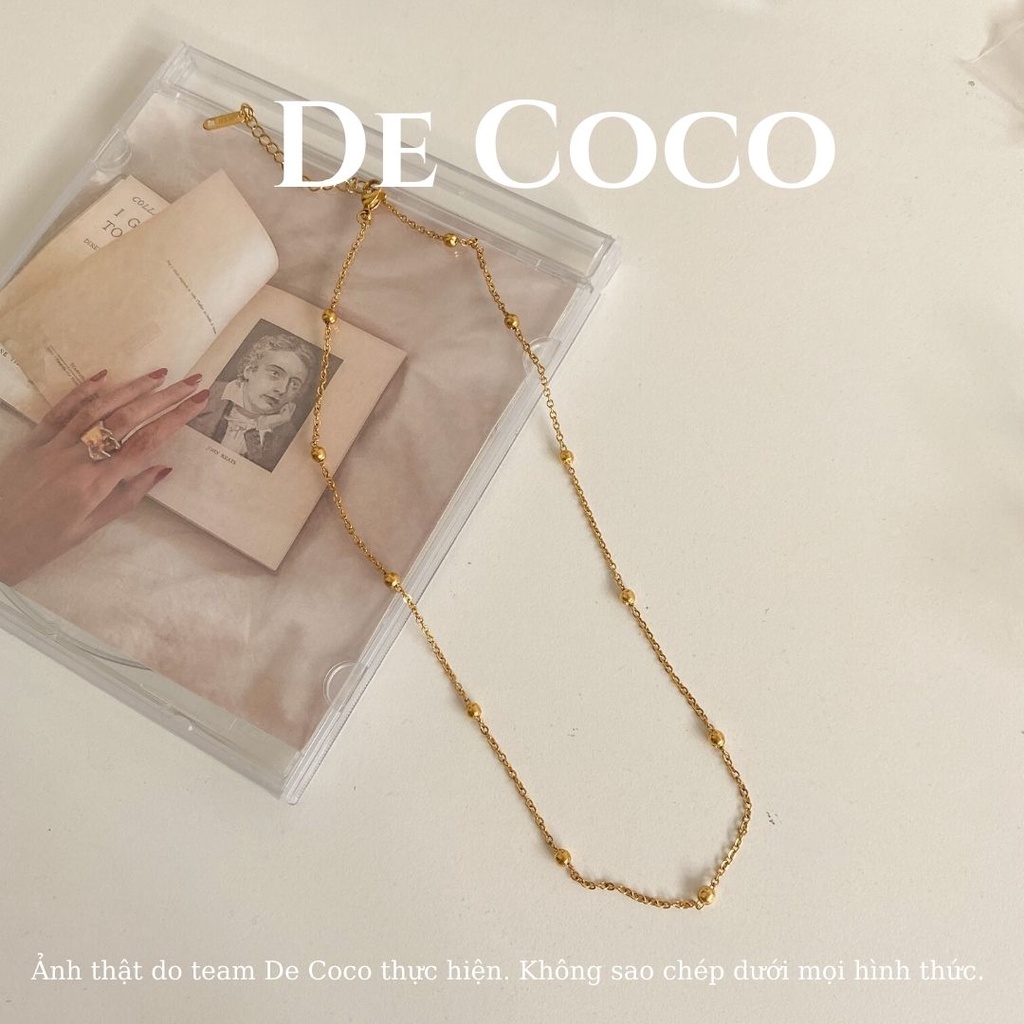 [KHÔNG ĐEN GỈ] Vòng cổ choker titan mảnh Jessica De Coco decoco.accessories