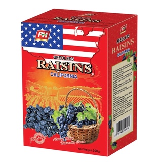 Nho khô đen ph seedless raisins california hộp 100g/ nho đen mỹ/ nho đen không hạt