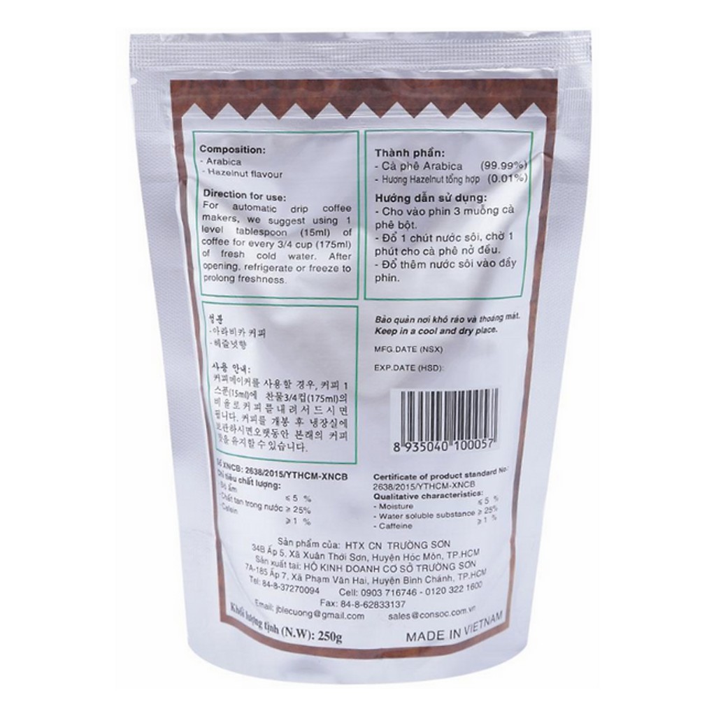 Cà phê Con Sóc Gói Nâu 250g | BigBuy360 - bigbuy360.vn
