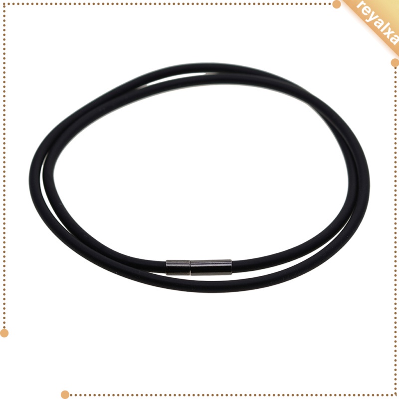 Vòng cổ Cao Su Màu Đen Bản Rộng 3mm (45cm / 50cm / 55cm)