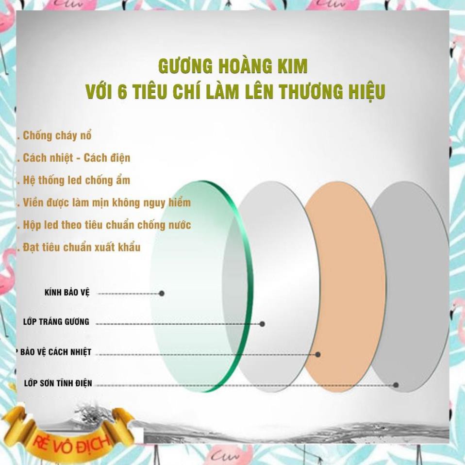 ( giá sỉ ) gương led soi toàn thân cảm ứng thông minh hiện đại - kích thước 60x120 cm - guonghoangkim