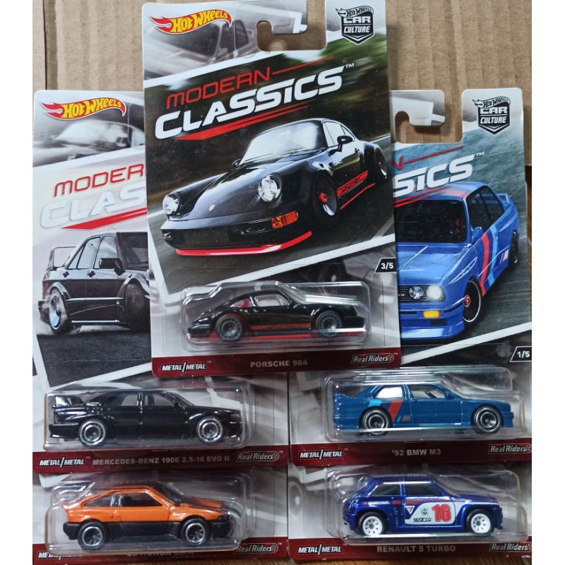 Xe mô hình hot wheels car culture complete set of 5 modern classic mercedes porche bmw