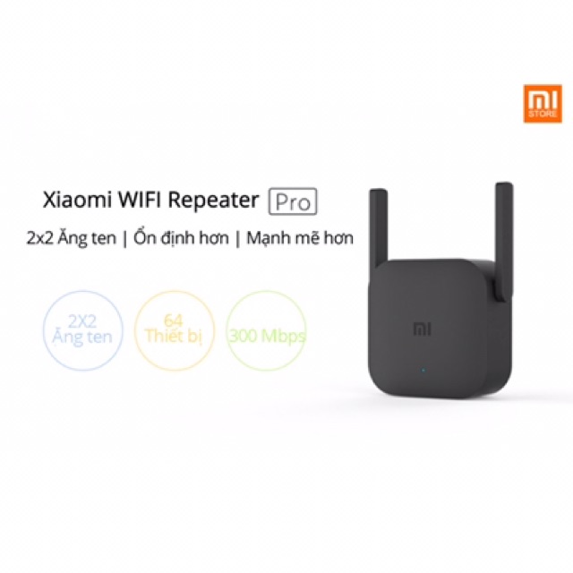 Kích Sóng Wifi Xiaomi Repeater Pro 2 Râu.