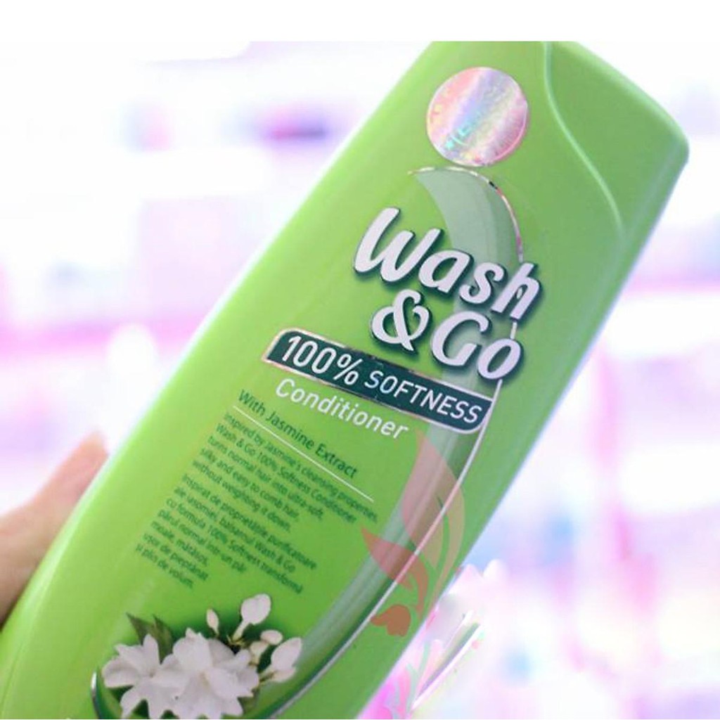 Dầu gội thảo dược Wash & Go tinh chất hoa nhài dành cho tóc thường - Hàng nhập khẩu Italy