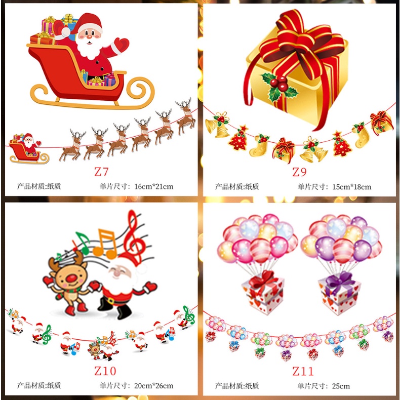 Dây Cờ Treo Trang Trí Giáng Sinh