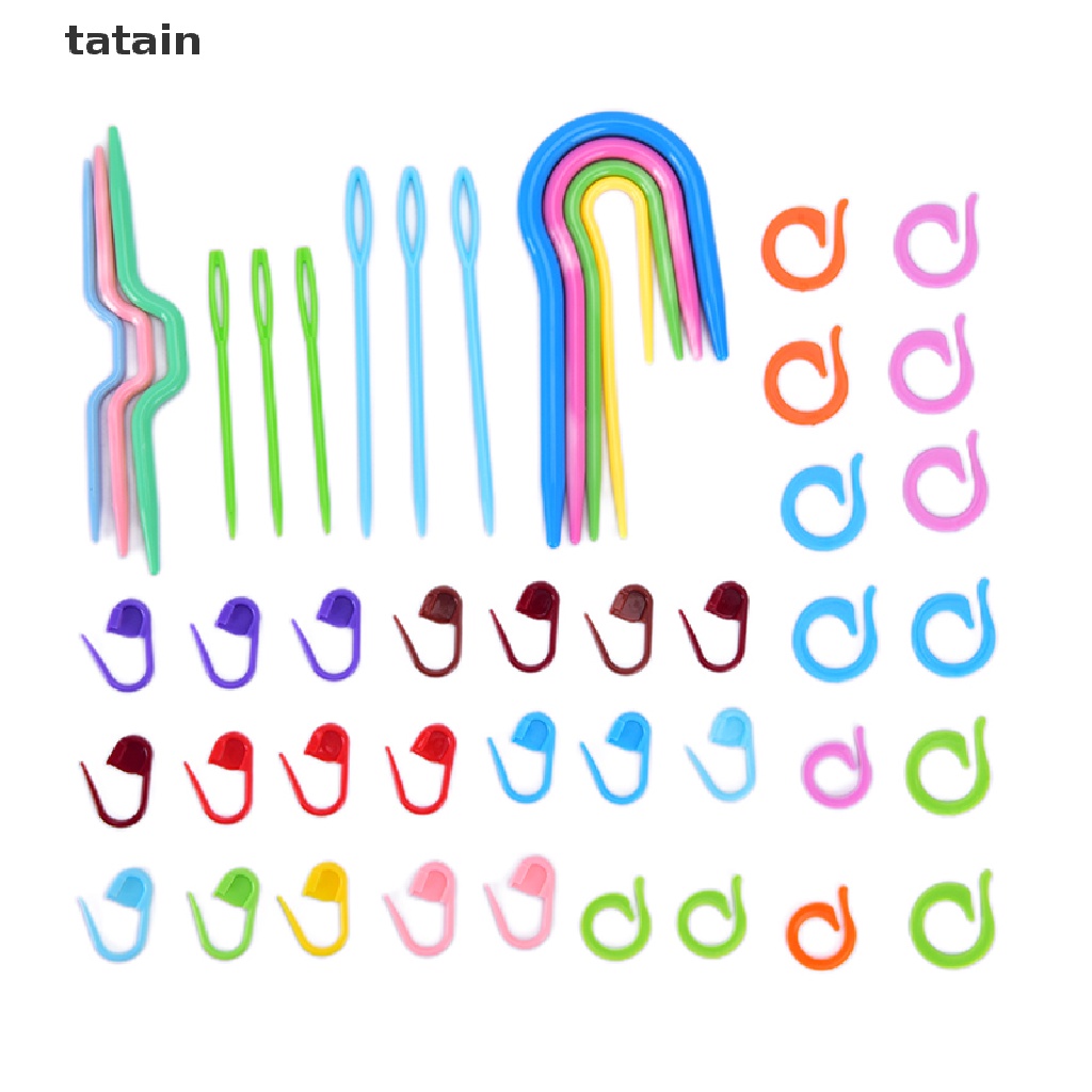 [TAT] 53Pcs Crochet Hooks Knitting Needles Knit Weave Craft Yarn Set Sewing Accessory CVX