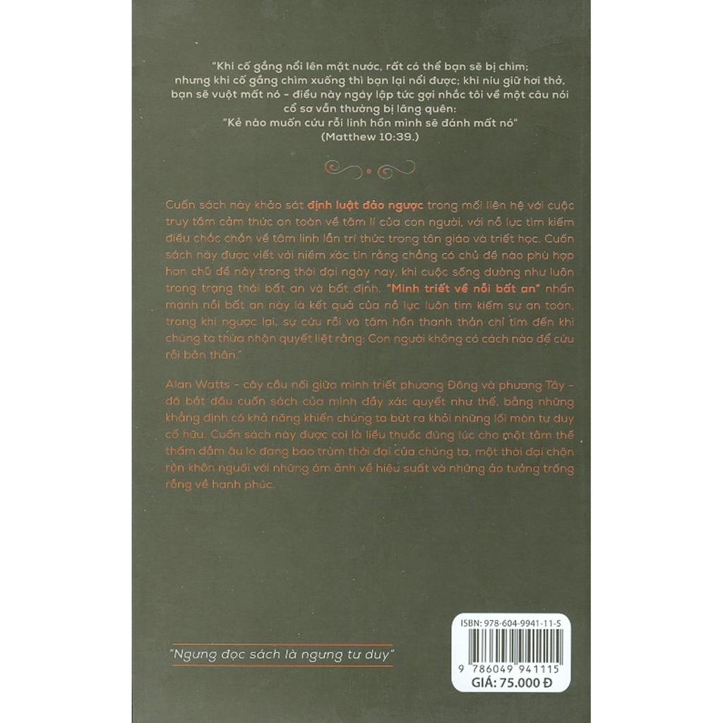 Sách - Minh Triết Về Nỗi Bất An | BigBuy360 - bigbuy360.vn