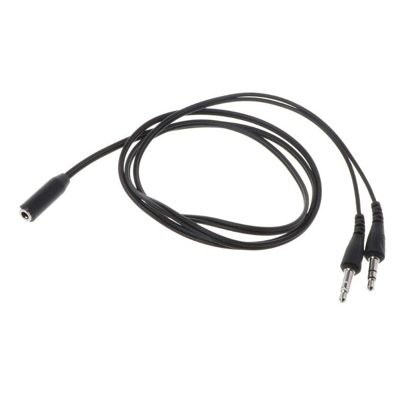 Dây Cáp Chia Tai Nghe 2 Đầu Cắm 3.5mm Dài 1m Tiện Dụng Cho Pc / Điện Thoại Thông Minh