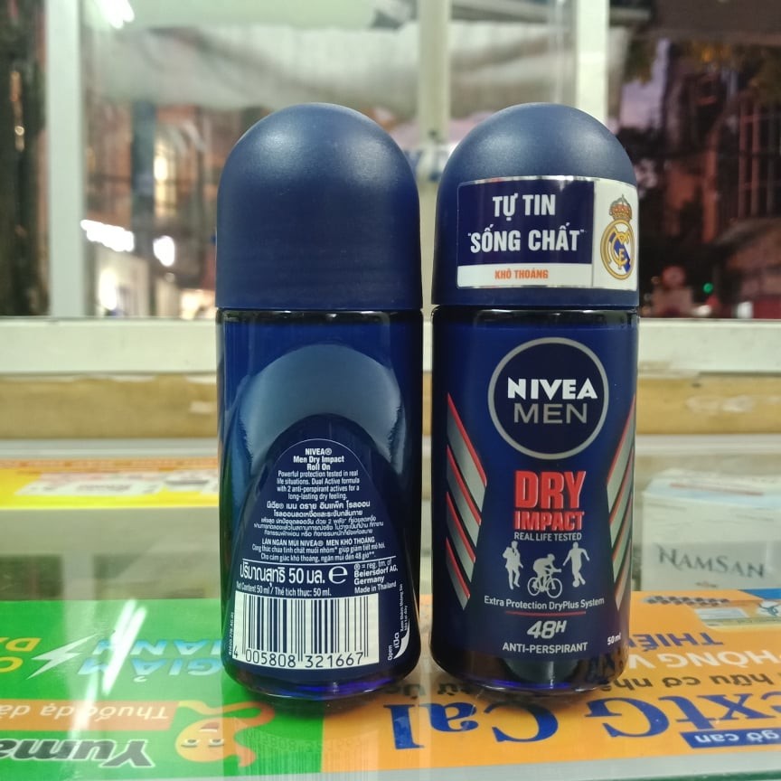 Lăn khử mùi Nivea Men khô thoáng  lọ 50ml