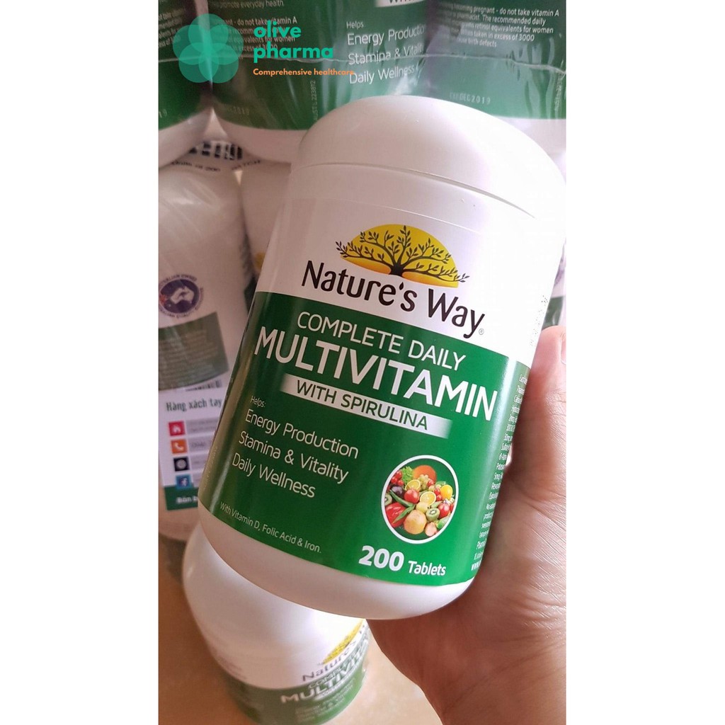 Vitamin tổng hợp Nature’s Way Complete Daily Multivitamin Úc 200 viên - Xuất xứ Úc | Thế Giới Skin Care