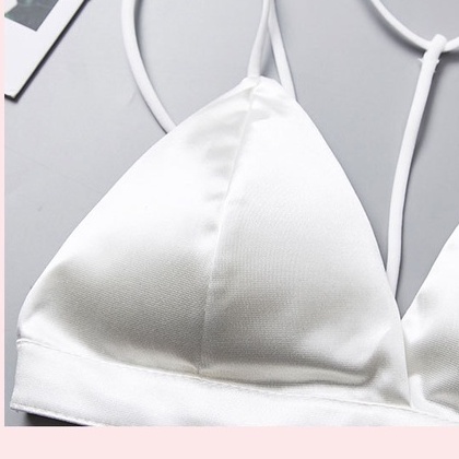 Áo bra satin chữ Y xinh xắn có mút mỏng phối cùng vest sang trọng HLBOUTIQUE B9604