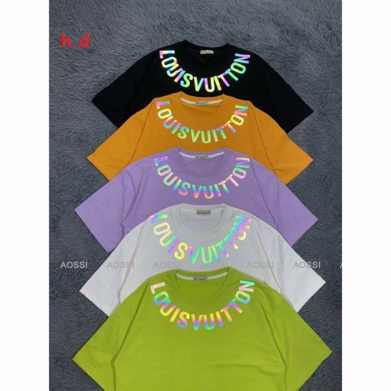 Áo phông lovuis vòng cổ phản quang💘Chất cotton mềm mịn💘Form thụng tay lỡ💘kiểu dáng unisex | BigBuy360 - bigbuy360.vn