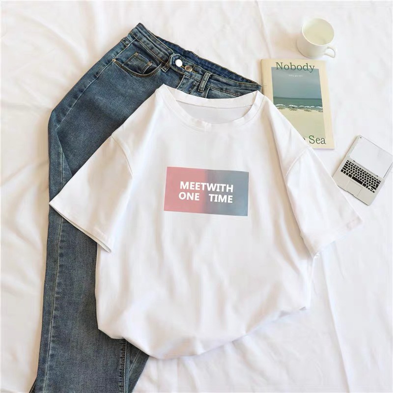 Áo thun unisex meet with on time - Trùm Chuyên Sỉ Thời Trang | BigBuy360 - bigbuy360.vn