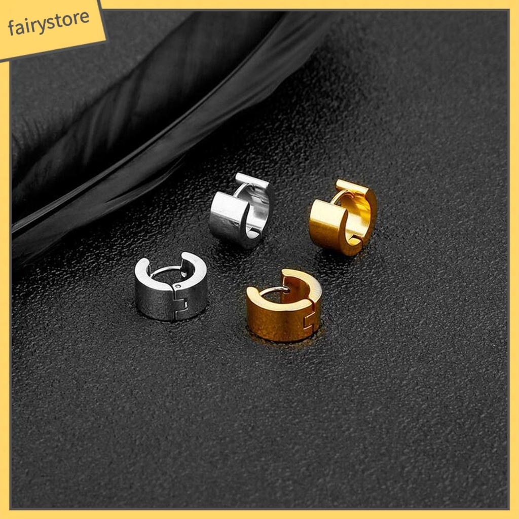 1 Khuyên Tai Unisex Bằng Thép Titan Thời Trang