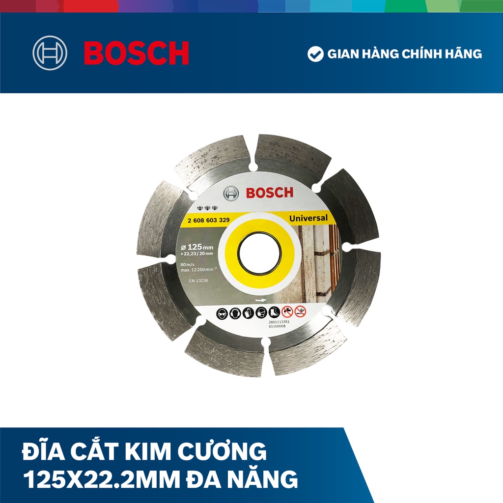 Đĩa cắt kim cương Bosch 125x22.2mm đa năng