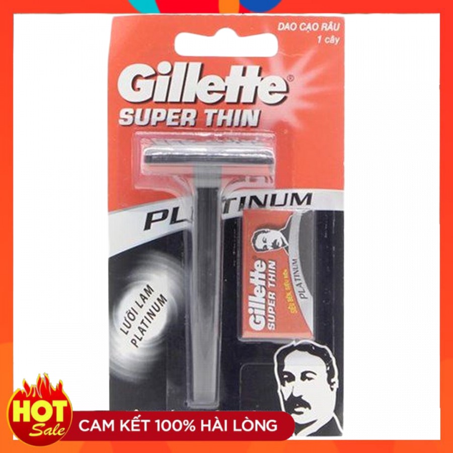 DAO CẠO RÂU GILLETTE SUPER THIN KÈM LƯỠI DAO LAM PLATINUM[ LỰA CHỌN TỐI ƯU]